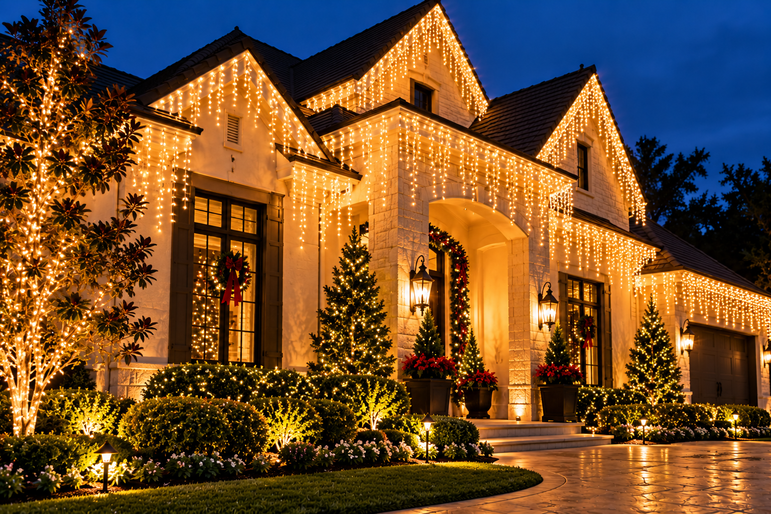 Flowergirls Christmas lighting services in Lafayette, Louisiana